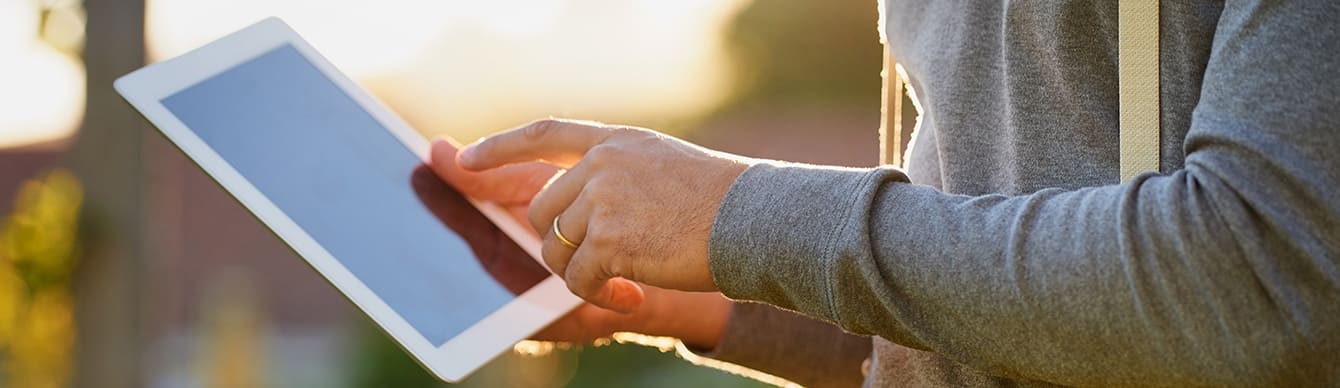 farmer using tablet